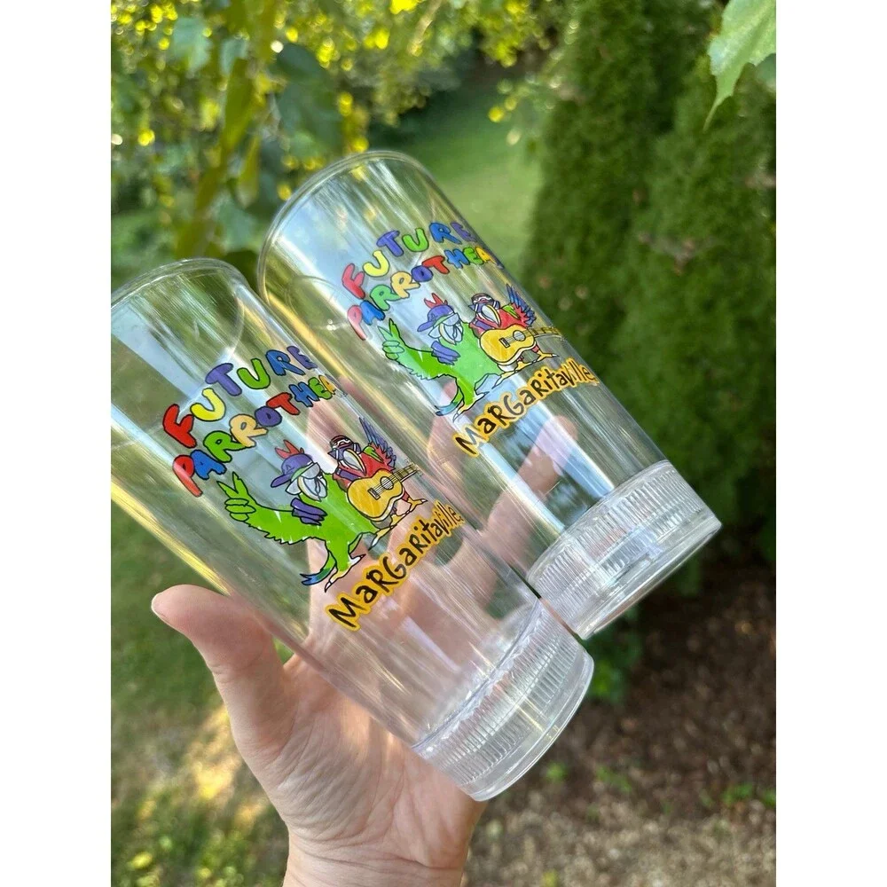 Future Margaritaville Parrot Head Light Up Drinking Glasses Souvenir